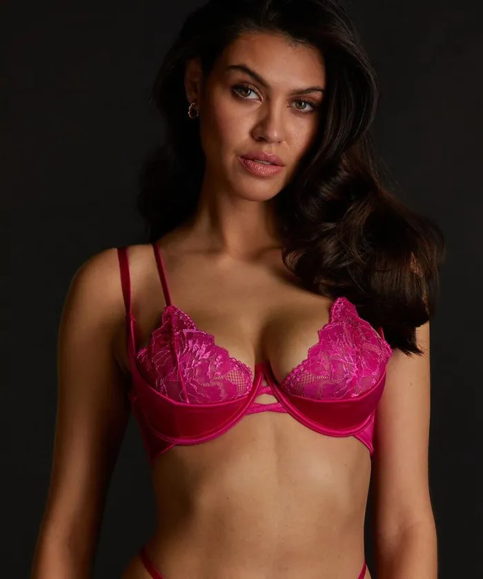Hunkemller Ellie HalfPadded Cup Underwired Bra 8211 Pink Pink 8211 Women