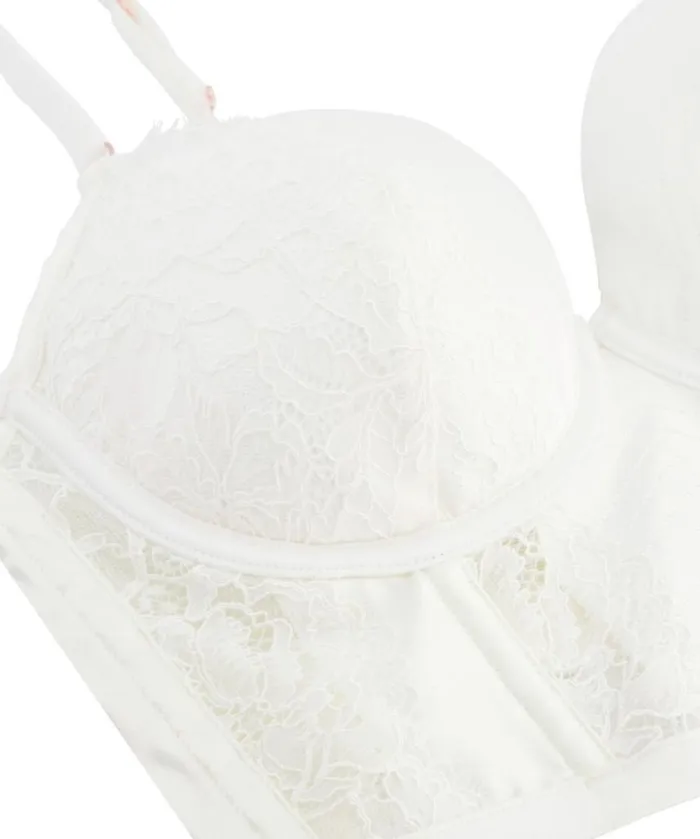 Hunkemller Erika Padded Longline Underwired Bra 8211 White White 8211 Women Hunkemller Erika Padded Longline Underwired Bra 8211 White White 8211 Women