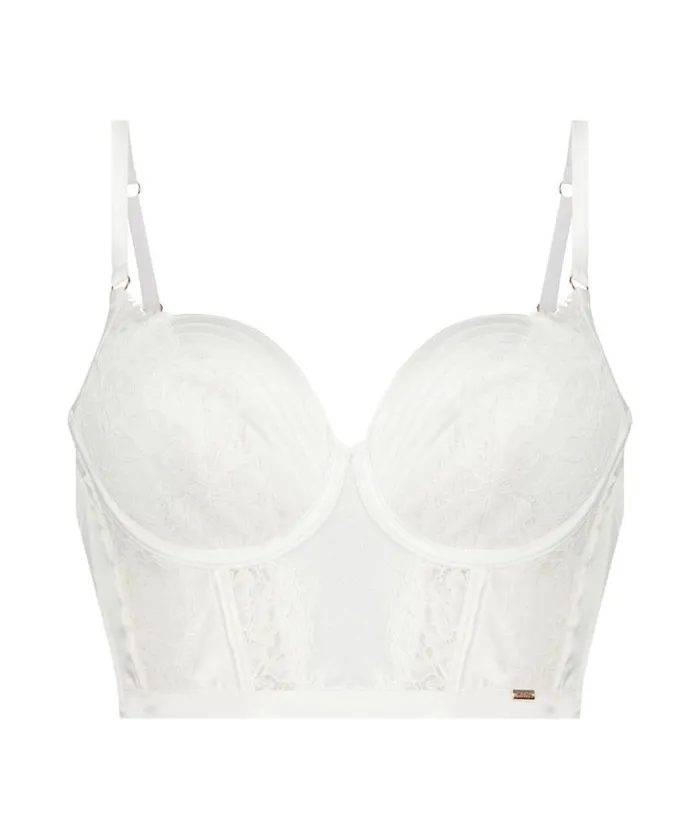 Hunkemller Erika Padded Longline Underwired Bra 8211 White White 8211 Women Hunkemller Erika Padded Longline Underwired Bra 8211 White White 8211 Women