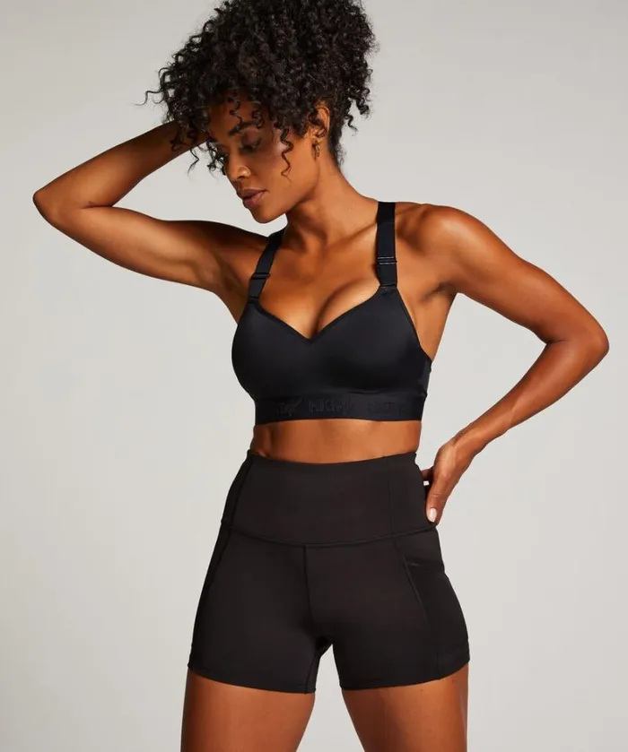 Hunkemller HKMX Sports Bra The All Star Level 2 8211 Black Black 8211 Women Hunkemller HKMX Sports Bra The All Star Level 2 8211 Black Black 8211 Women