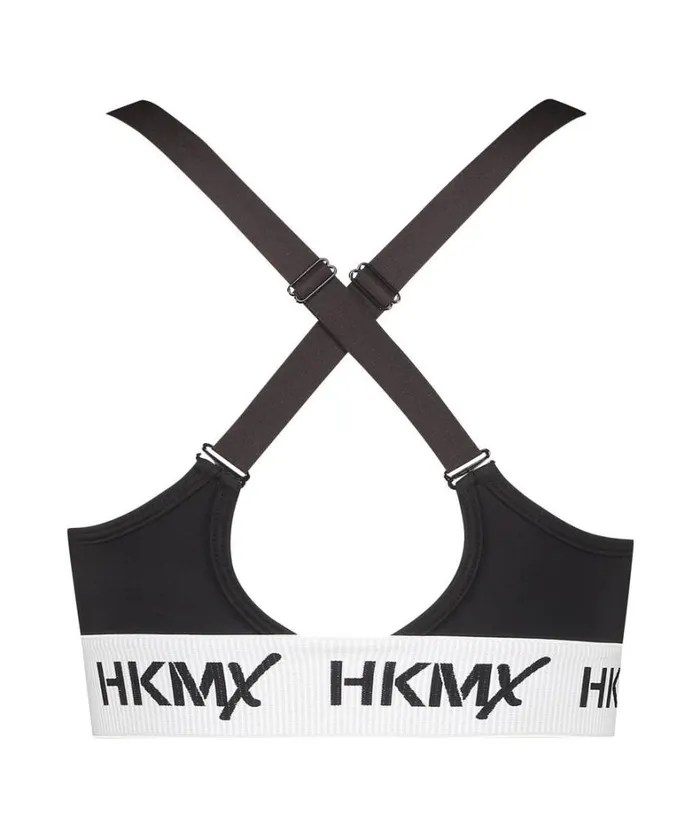 Hunkemller HKMX The Crop Logo Sports Bra Level 1 8211 Black Black 8211 Women Hunkemller HKMX The Crop Logo Sports Bra Level 1 8211 Black Black 8211 Women