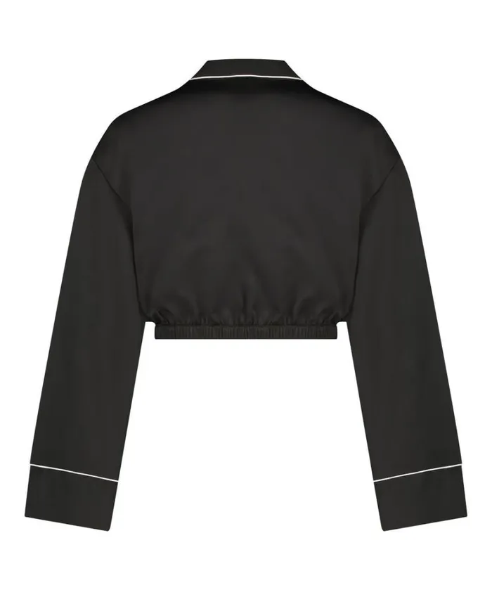 Hunkemller Long Sleeve Cropped Jacket 8211 Black Black 8211 Women Hunkemller Long Sleeve Cropped Jacket 8211 Black Black 8211 Women