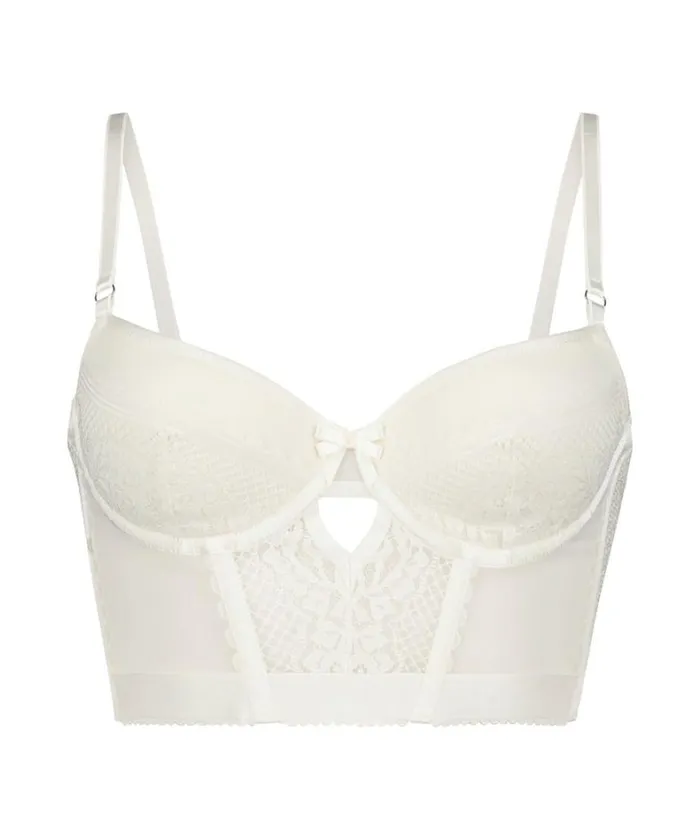 Hunkemller Malika Padded Longline Underwired Bra 8211 White White 8211 Women Hunkemller Malika Padded Longline Underwired Bra 8211 White White 8211 Women