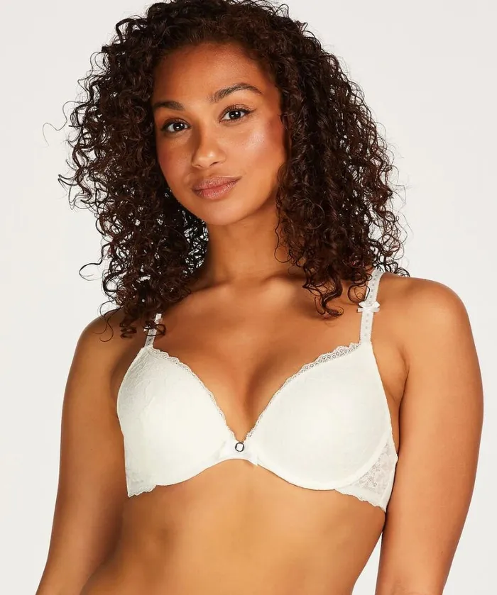 Hunkemller Maya Padded Underwired PushUp Bra 8211 White White 8211 Women