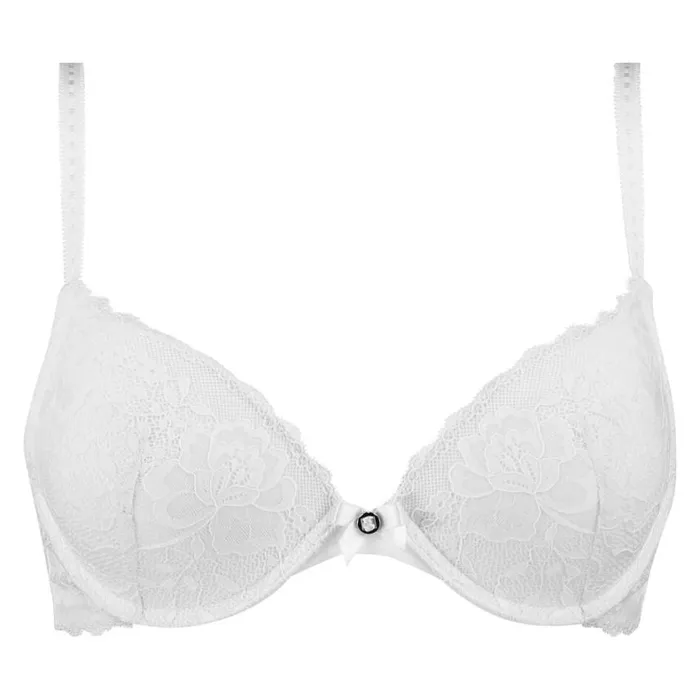 Hunkemller Maya Padded Underwired PushUp Bra 8211 White White 8211 Women Hunkemller Maya Padded Underwired PushUp Bra 8211 White White 8211 Women