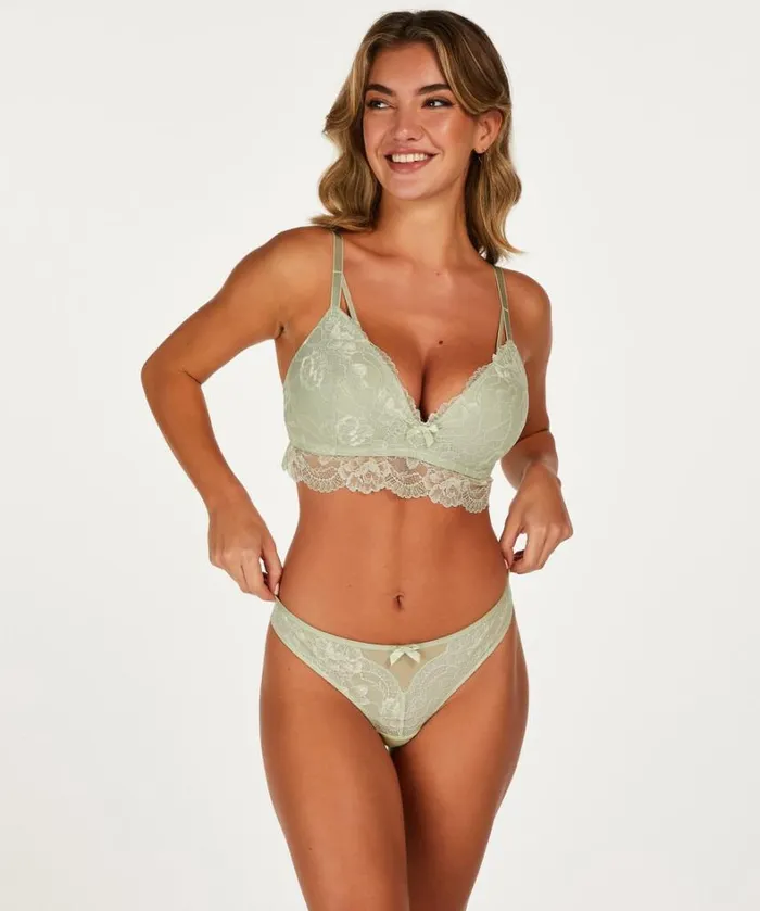 Hunkemller Meghan Padded NonWired Bra 8211 Green Green 8211 Women Hunkemller Meghan Padded NonWired Bra 8211 Green Green 8211 Women