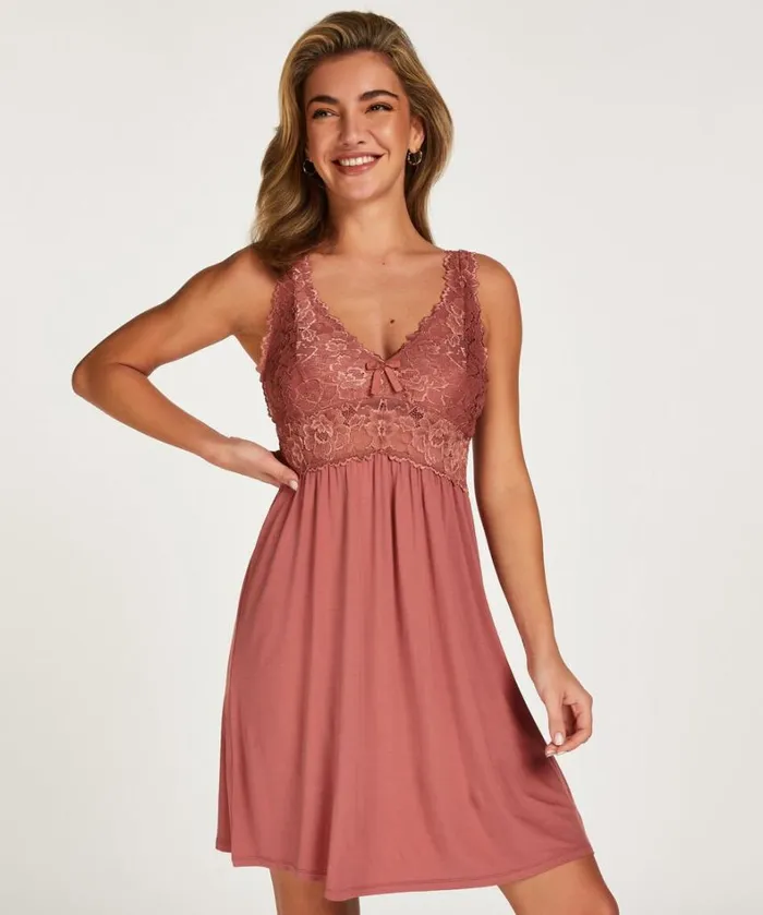 Hunkemller Nora Lace Slip Dress 8211 Pink Pink 8211 Women