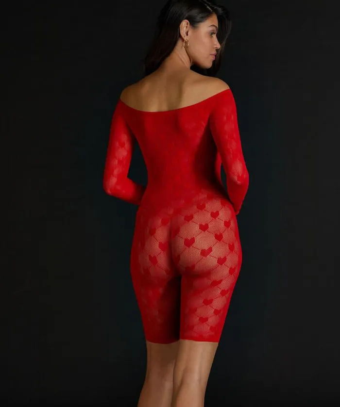 Hunkemller Private Heart Playsuit 8211 Red Red 8211 Women Hunkemller Private Heart Playsuit 8211 Red Red 8211 Women