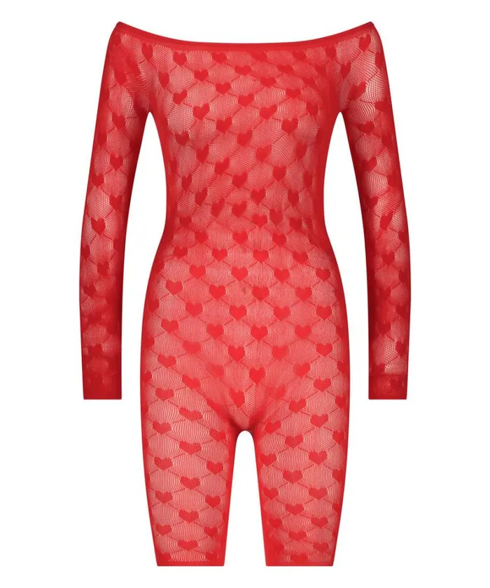 Hunkemller Private Heart Playsuit 8211 Red Red 8211 Women Hunkemller Private Heart Playsuit 8211 Red Red 8211 Women