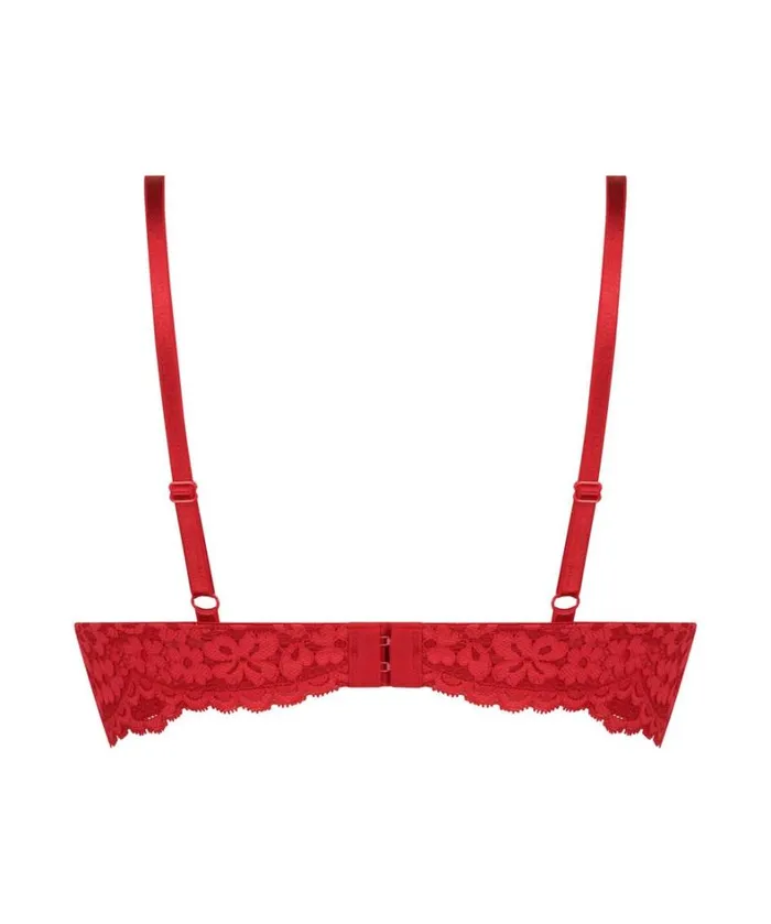 Hunkemller Rose Padded Pushup Bra 8211 Red Red 8211 Women Hunkemller Rose Padded Pushup Bra 8211 Red Red 8211 Women