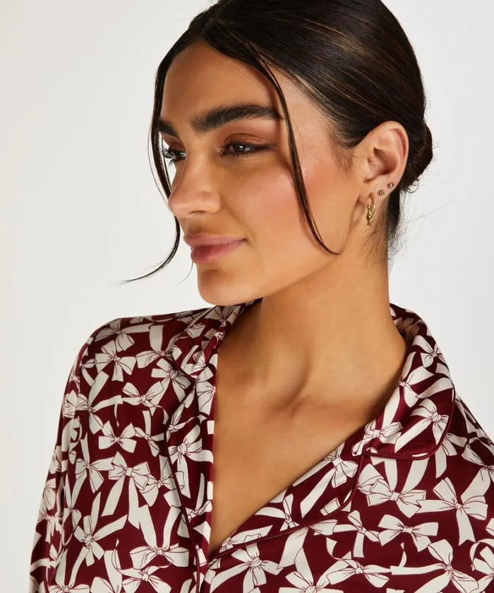 Hunkemller Satin LongSleeved Jacket 8211 Red Red 8211 Women Hunkemller Satin LongSleeved Jacket 8211 Red Red 8211 Women