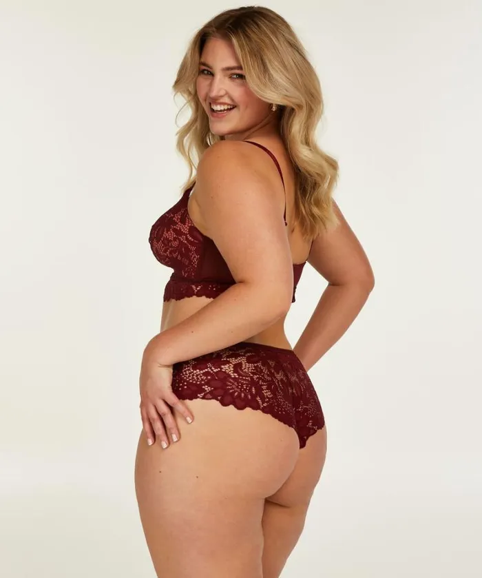 Hunkemller Shiloh Padded Longline NonUnderwired Bra 8211 Red Red 8211 Women