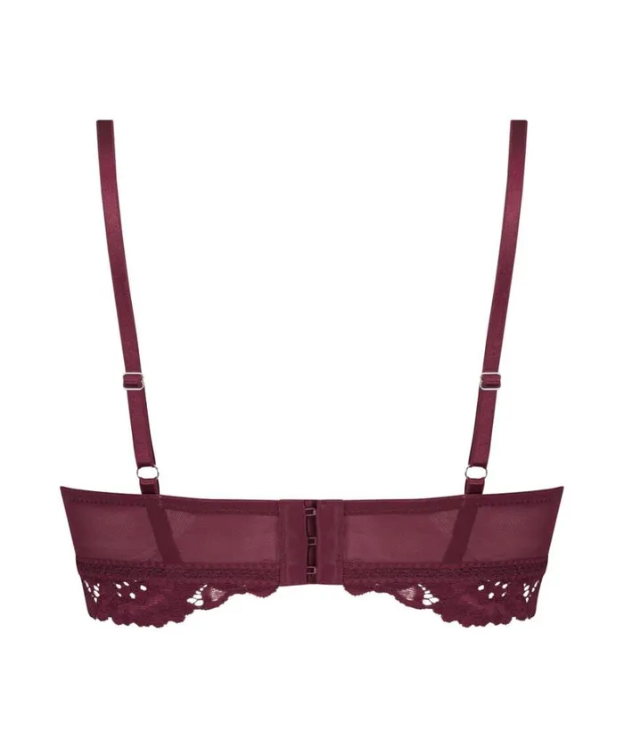 Hunkemller Shiloh Padded Longline NonUnderwired Bra 8211 Red Red 8211 Women