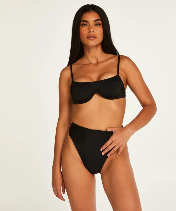Hunkemller Sicily Highcut Bikini Bottoms 8211 Black Black 8211 Women