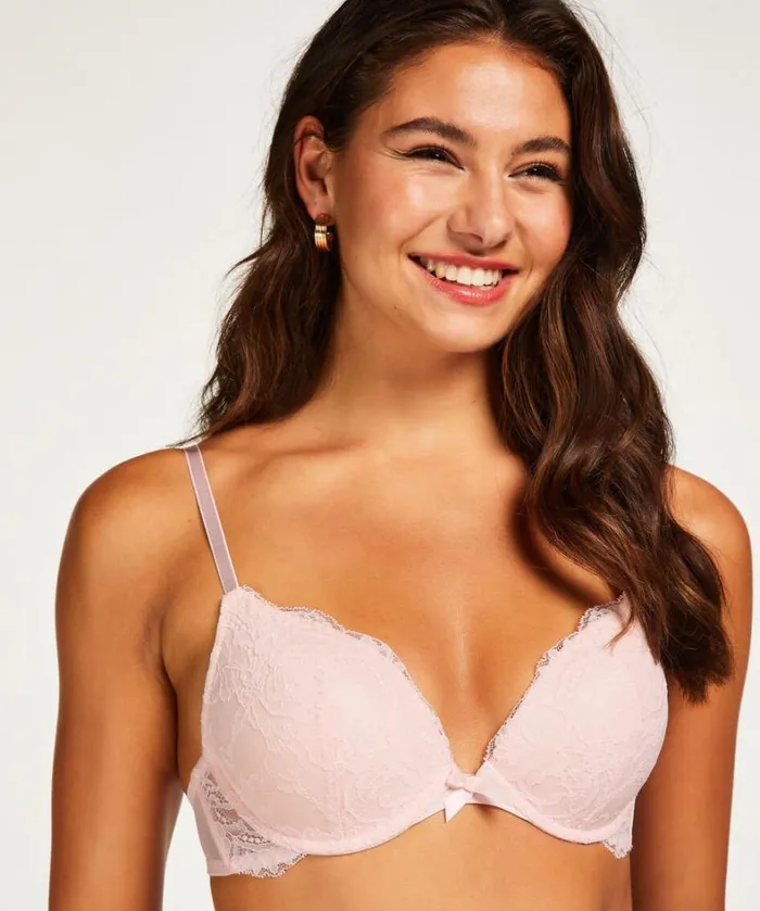 Hunkemller Teddy Padded PushUp Underwired Bra 8211 Pink Pink 8211 Women Hunkemller Teddy Padded PushUp Underwired Bra 8211 Pink Pink 8211 Women