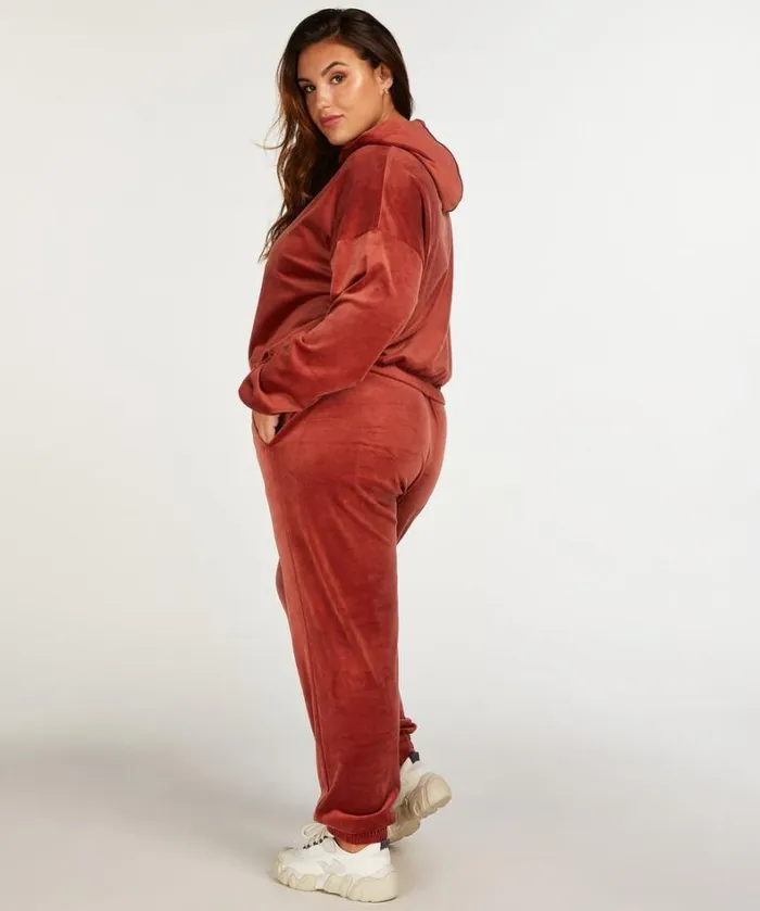 Hunkemller Velour Jogging Pants Pintucked 8211 Brown Brown 8211 Women Hunkemller Velour Jogging Pants Pintucked 8211 Brown Brown 8211 Women
