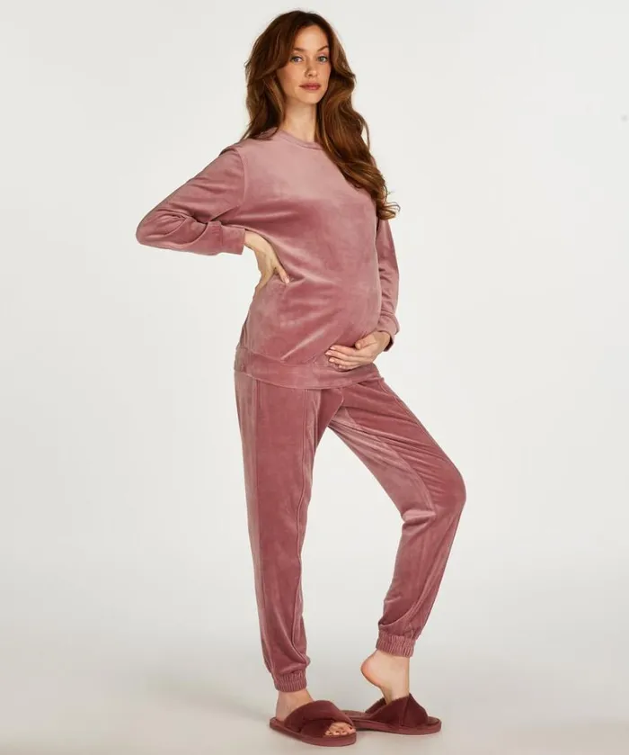 Hunkemller Velours Maternity Top 8211 Pink Pink 8211 Women Hunkemller Velours Maternity Top 8211 Pink Pink 8211 Women