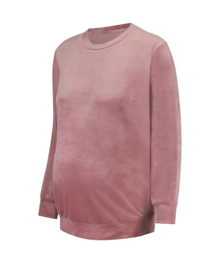 Hunkemller Velours Maternity Top 8211 Pink Pink 8211 Women Hunkemller Velours Maternity Top 8211 Pink Pink 8211 Women