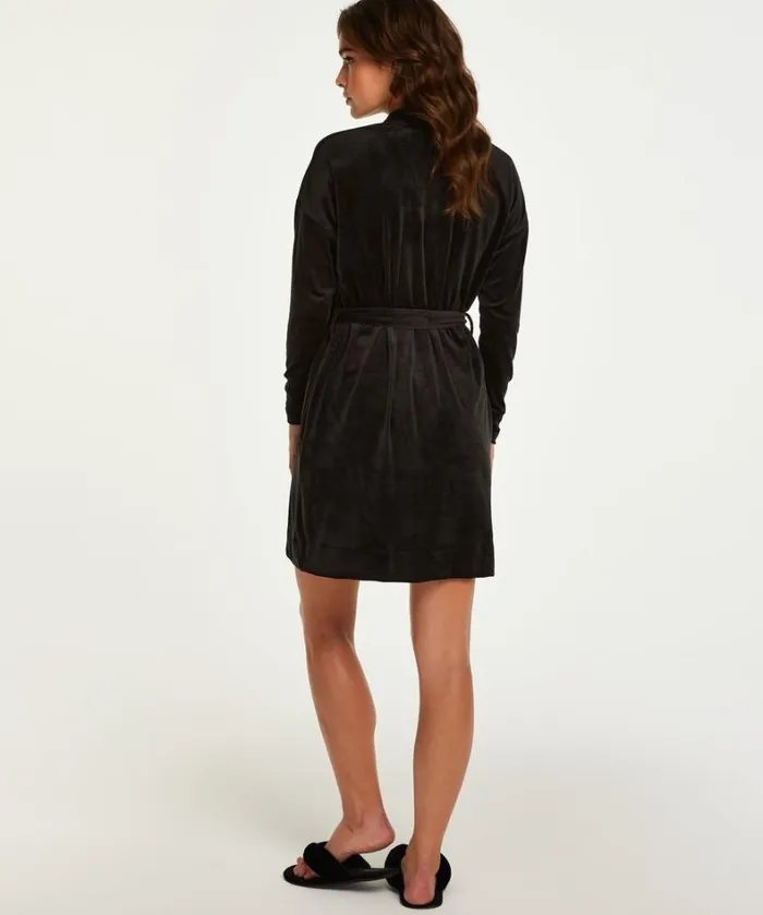 Hunkemller Velvet Bathrobe 8211 Black Black 8211 Women Hunkemller Velvet Bathrobe 8211 Black Black 8211 Women