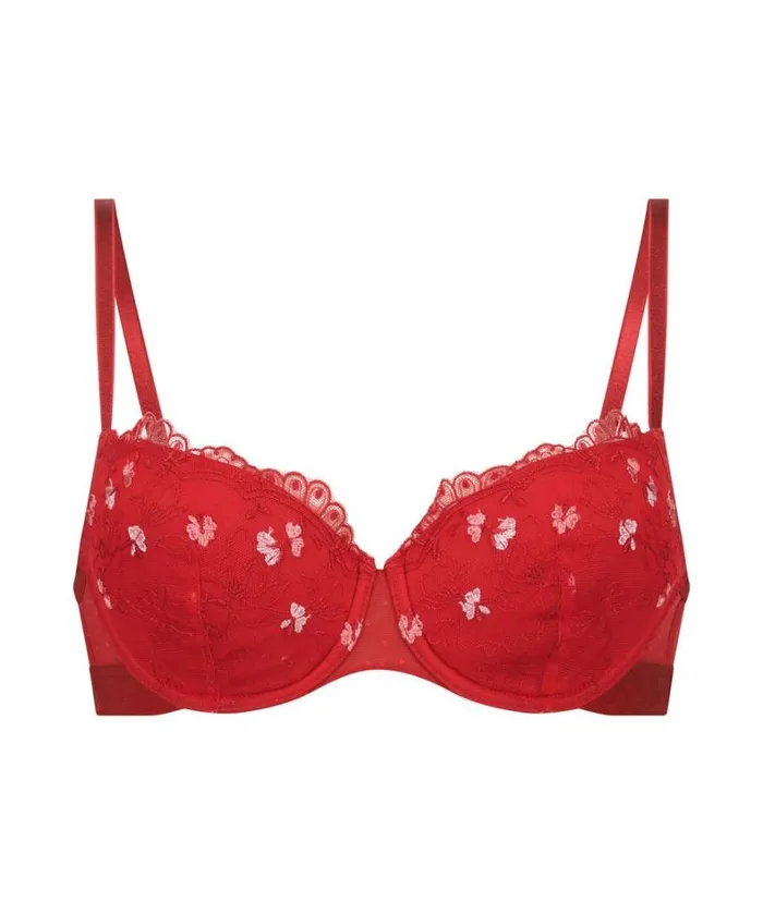 Hunkemller Violet Padded Underwired Bra 8211 Red 8211 Women Hunkemller Violet Padded Underwired Bra 8211 Red 8211 Women