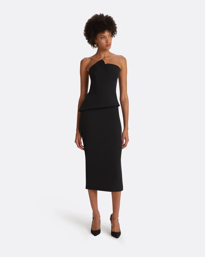 Icons Delani Black Midi Dress Black 8211 Safiyaa Women
