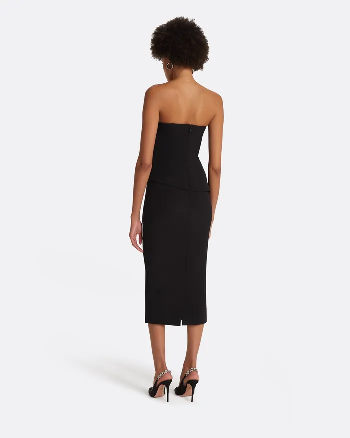 Icons Delani Black Midi Dress Black 8211 Safiyaa Women