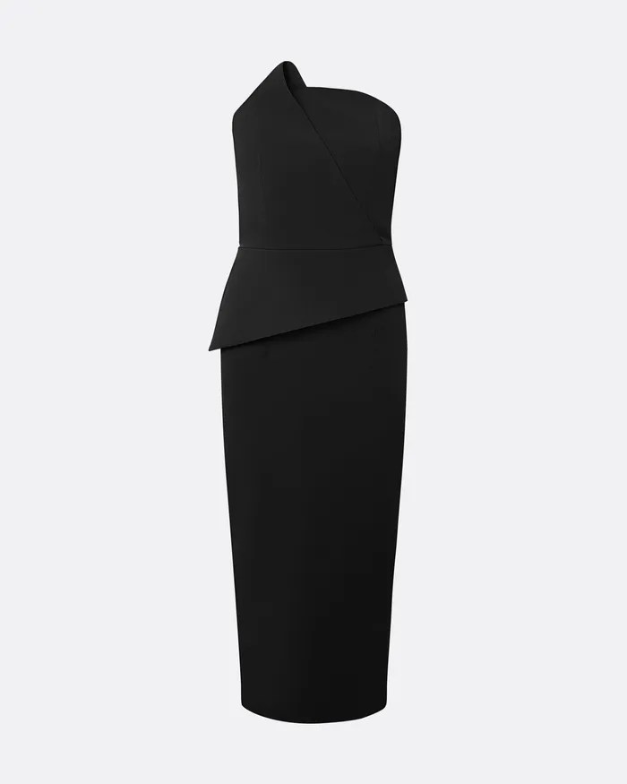Icons Delani Black Midi Dress Black 8211 Safiyaa Women