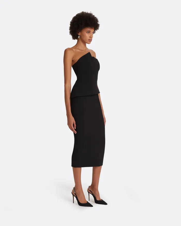 Icons Delani Black Midi Dress Black 8211 Safiyaa Women