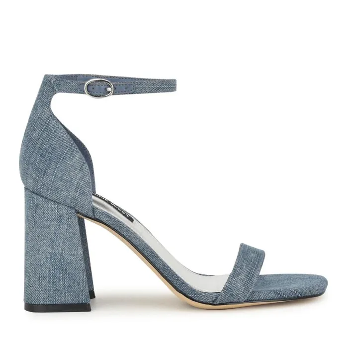 Ilea Ankle Strap Sandals Denim Women Nine West Sandals
