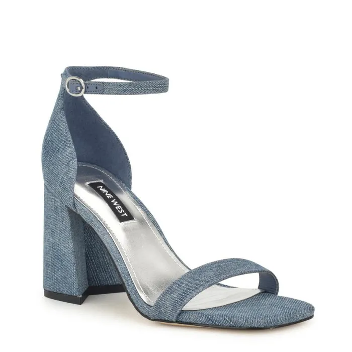 Ilea Ankle Strap Sandals Denim Women Nine West Sandals Ilea Ankle Strap Sandals Denim Women Nine West Sandals