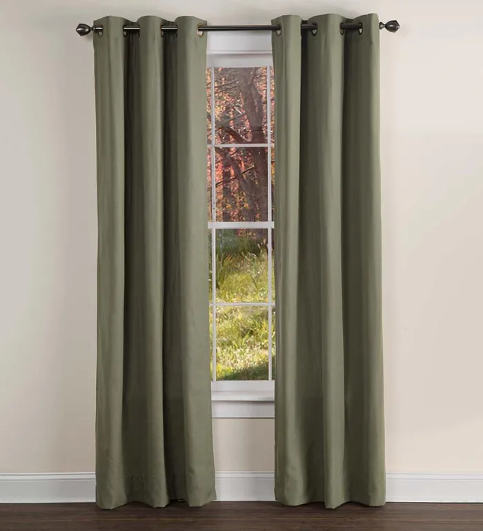 Indoor Living Energy Efficient GrommetTop Homespun Insulated Curtains Plow and Hearth Insulated Curtains