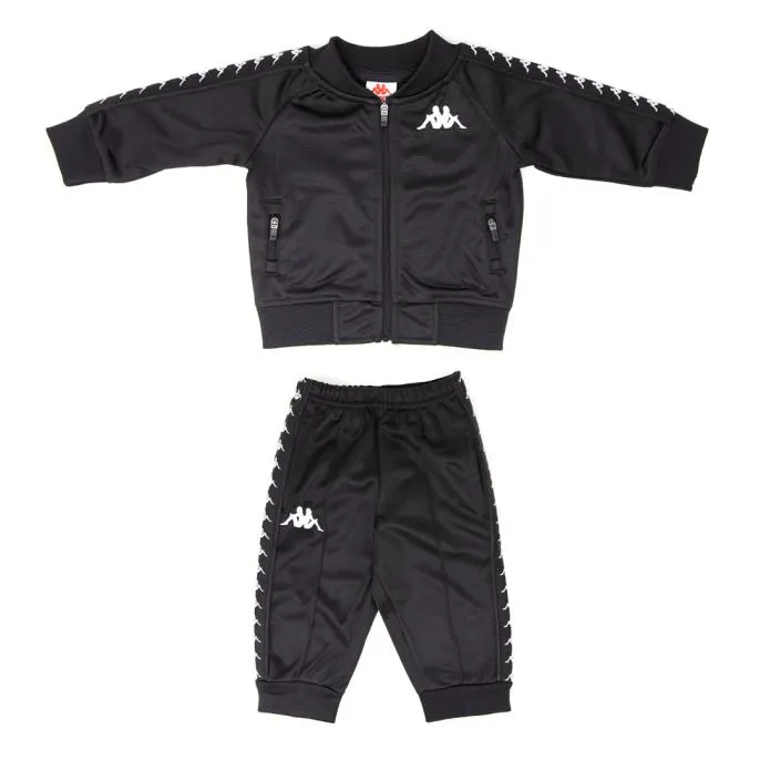 Infants 222 Banda Sbain Tracksuit 8211 Black White Black White Kids Kappa Infants