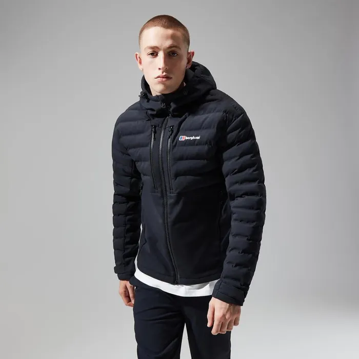 Insulated Men Berghaus Theran Hybrid Hooded Jacket 8211 Black