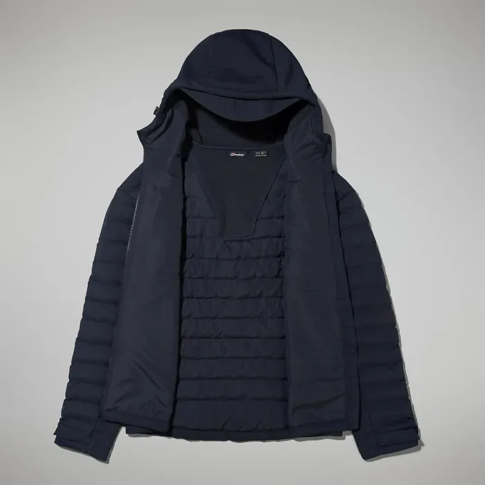 Insulated Men Berghaus Theran Hybrid Hooded Jacket 8211 Black