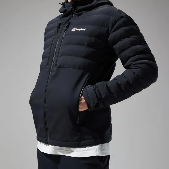 Insulated Men Berghaus Theran Hybrid Hooded Jacket 8211 Black