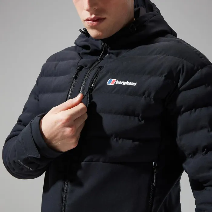 Insulated Men Berghaus Theran Hybrid Hooded Jacket 8211 Black