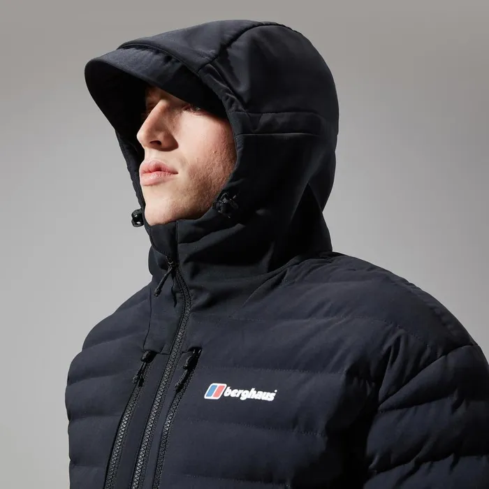 Insulated Men Berghaus Theran Hybrid Hooded Jacket 8211 Black