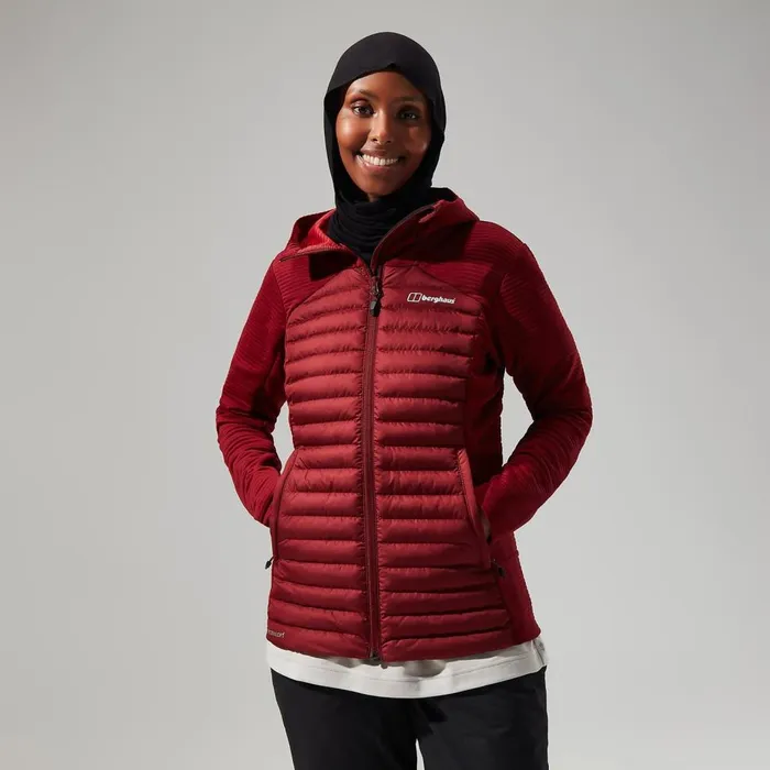 Insulated Women Berghaus Nula Hybrid Jacket 8211 Dark Red