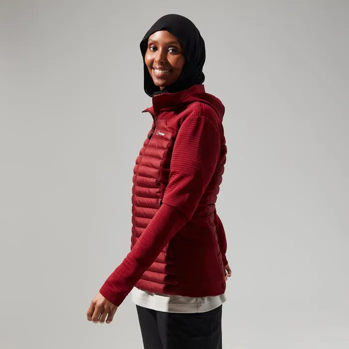 Insulated Women Berghaus Nula Hybrid Jacket 8211 Dark Red