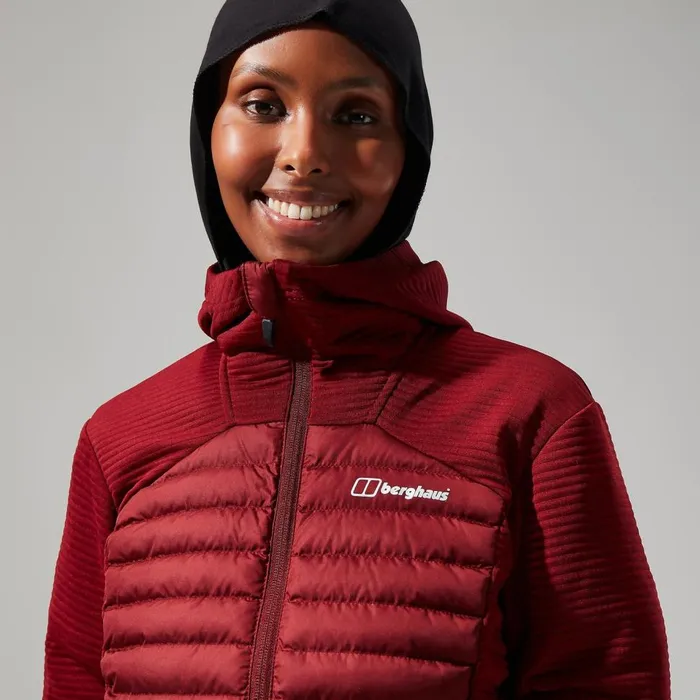Insulated Women Berghaus Nula Hybrid Jacket 8211 Dark Red