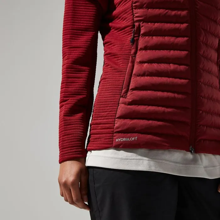 Insulated Women Berghaus Nula Hybrid Jacket 8211 Dark Red