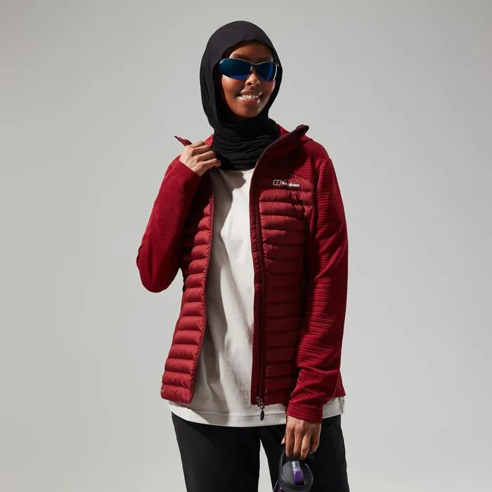 Insulated Women Berghaus Nula Hybrid Jacket 8211 Dark Red
