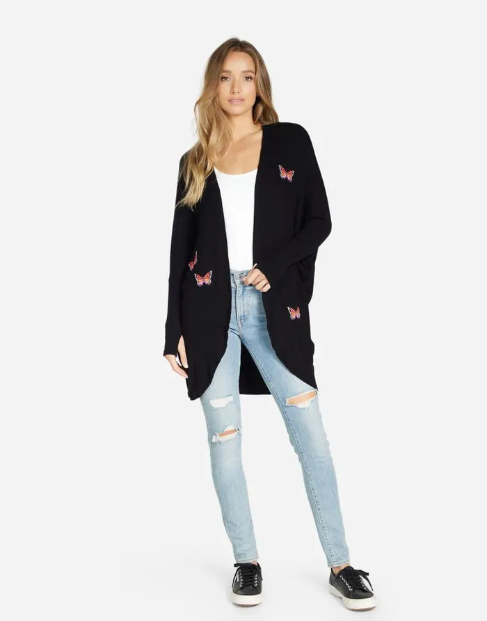 Irina Butterfly Wings Black Women Lauren Moshi Long Sleeve