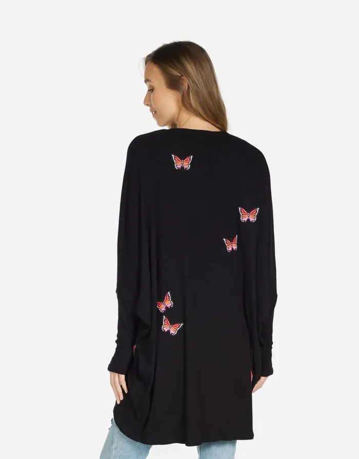 Irina Butterfly Wings Black Women Lauren Moshi Long Sleeve
