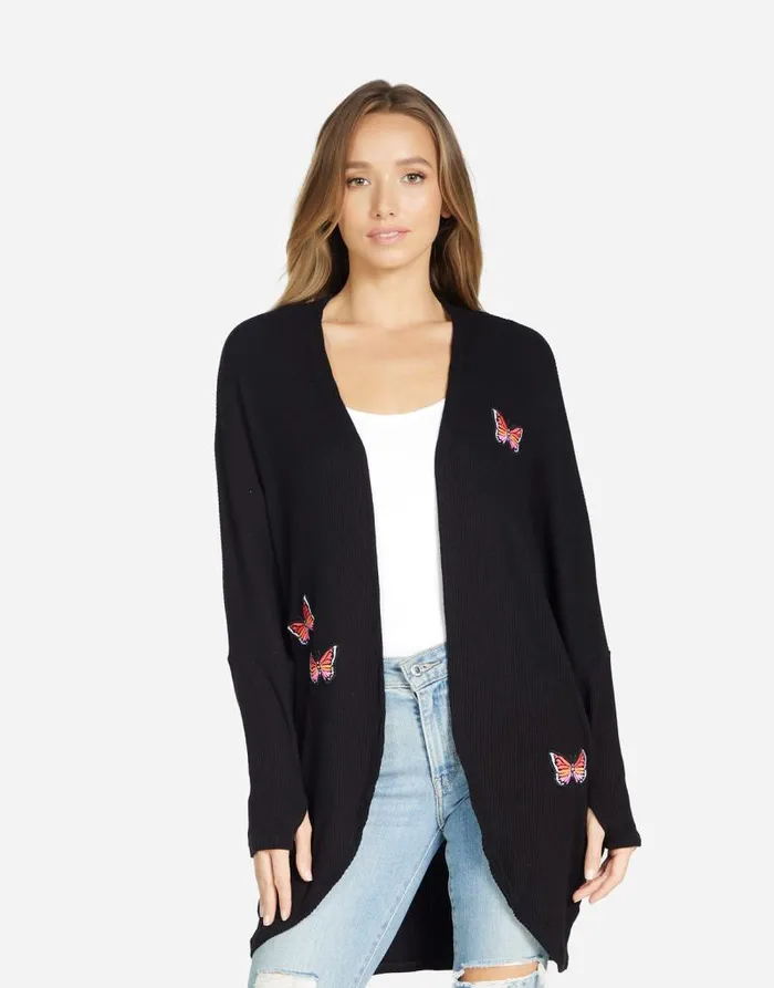Irina Butterfly Wings Black Women Lauren Moshi Long Sleeve