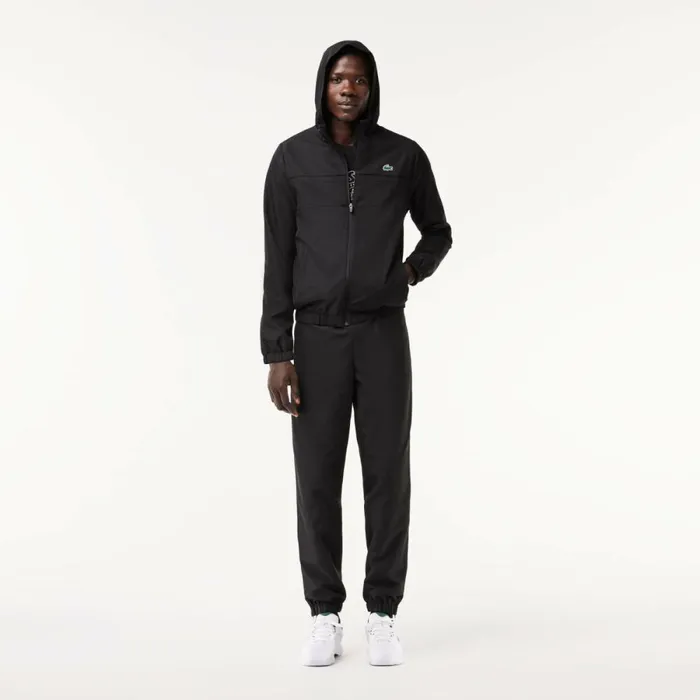 Jackets and Coats Men Lacoste Men039s Water Repellent ZipUp Tennis Jacket Black 8vm