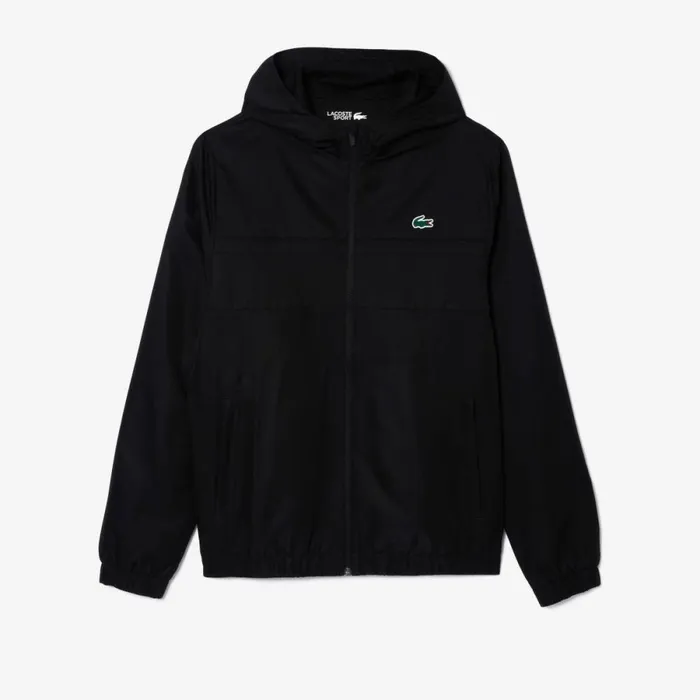 Jackets and Coats Men Lacoste Men039s Water Repellent ZipUp Tennis Jacket Black 8vm