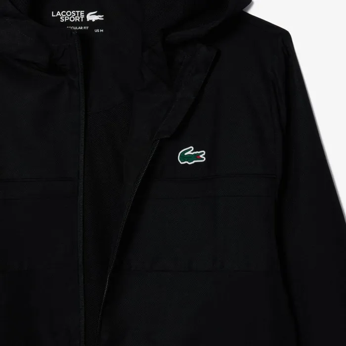 Jackets and Coats Men Lacoste Men039s Water Repellent ZipUp Tennis Jacket Black 8vm
