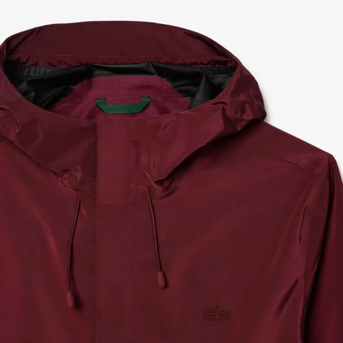 Jackets and Coats Men Lacoste Mens Waterproof Track Jacket Bordeaux Yup
