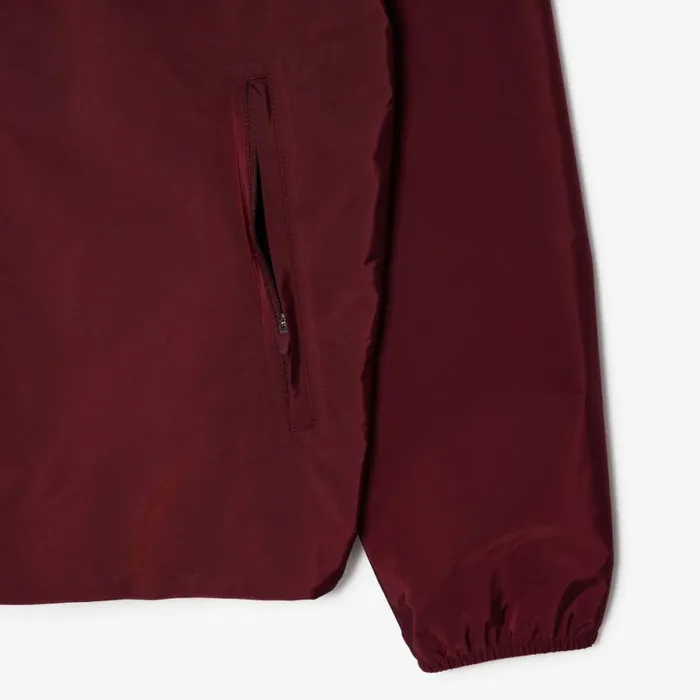 Jackets and Coats Men Lacoste Mens Waterproof Track Jacket Bordeaux Yup
